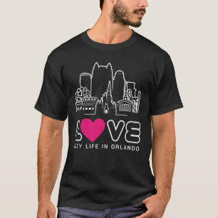 Kärlek City Life i Orlando T Shirt
