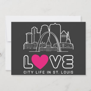 Kärlek City Life i St. Louis Missouri Inbjudningar