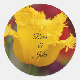 Kärlek Classic Round Sticker Runt Klistermärke