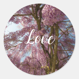 Kärlek Classic Round Sticker Runt Klistermärke