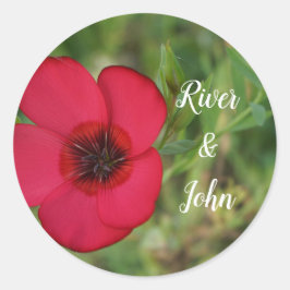 Kärlek Classic Round Sticker Runt Klistermärke