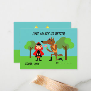 Kärlek Classroom Kids Valentines platta anteckning Anteckningskort