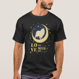 Kärlek Cloud Spitz German Spitz till Måne T Shirt