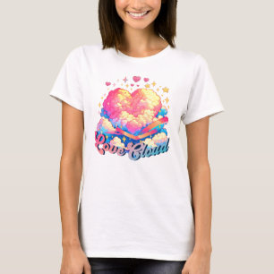Kärlek Cloud - Whimsical Heart and Cloud Design T Shirt