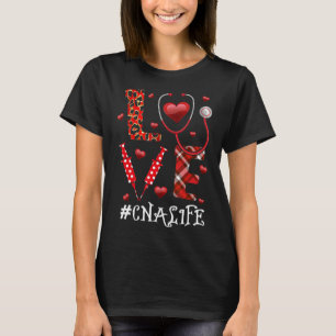 Kärlek CNA Life Heart Nursing Älskare Valentine Da T Shirt