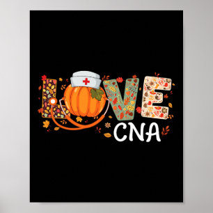 Kärlek Cna Pumpa Höst Fall Sjuksköterska Tack Poster