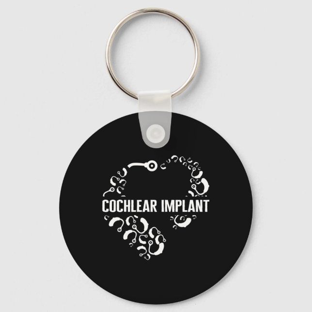 Kärlek Cochlear Implant ASL H Nyckelring (Framsida)