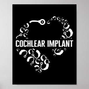 Kärlek Cochlear Implant ASL H Poster