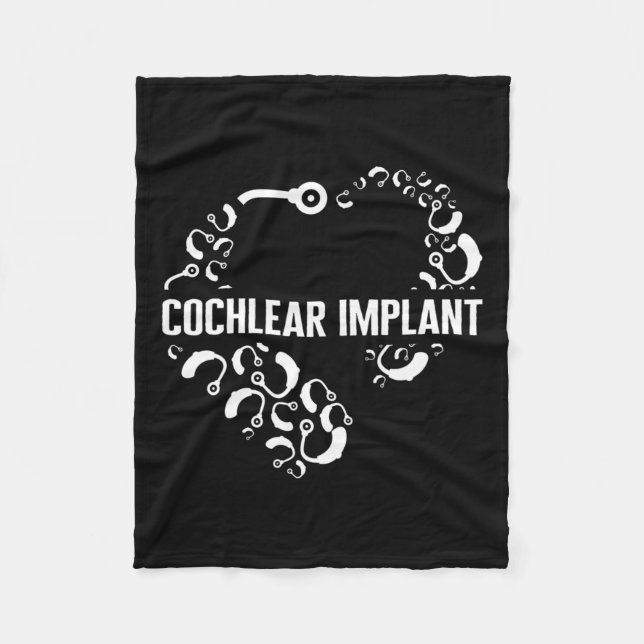 Kärlek Cochlear Implant Asl Hearing D Fleecefilt (Framsidan)