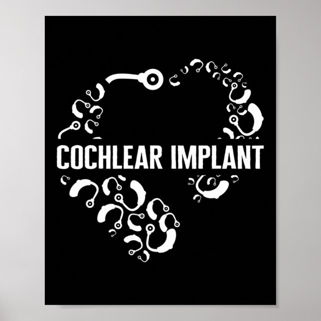 Kärlek Cochlear Implant Asl Hearing D Poster (Framsidan)