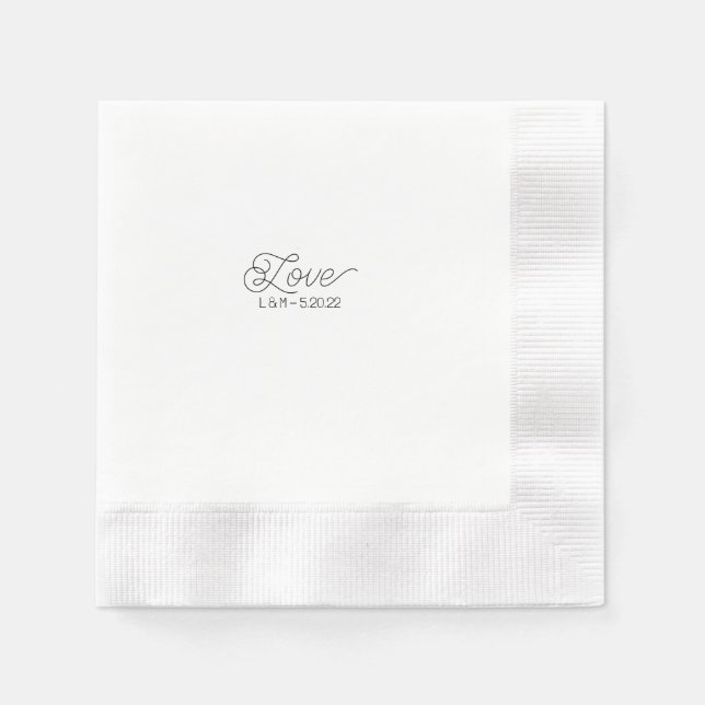 Kärlek Cocktail Napkin Pappersservett (Framsidan)