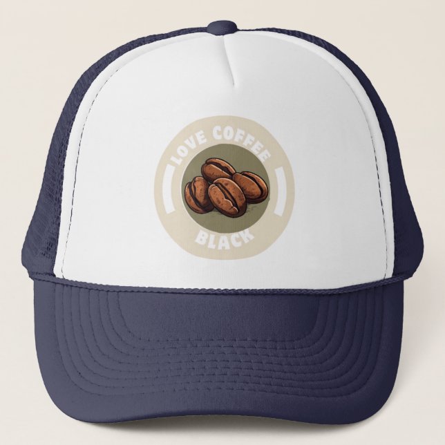 Kärlek Coffee Black Keps (Framsida)