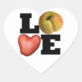 KÄRLEK Collection Heart Potato Heart Sticker Hjärtformat Klistermärke