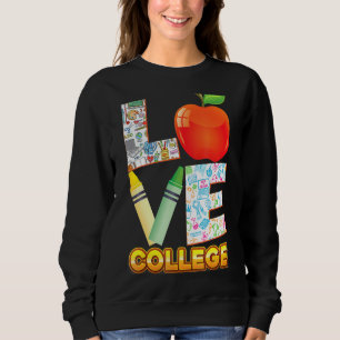 Kärlek College Kid Student Lacher Back to school I T Shirt
