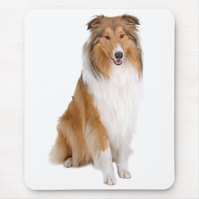 Kärlek Collie Puppy Hund (Lassie) Mousepad Musmatta (Framsidan)