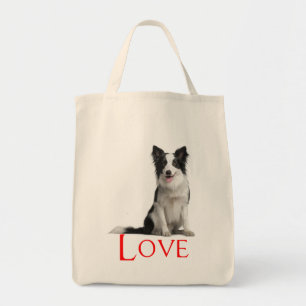 Kärlek Collie Puppy Hund Toit Bag Tygkasse
