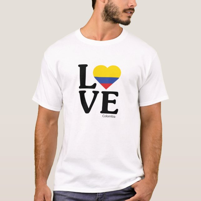 Kärlek Colombia T Shirt (Framsida)