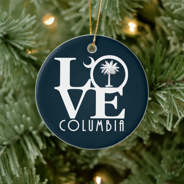 KÄRLEK Columbia South Carolina Julgransprydnad Keramik (Träd)