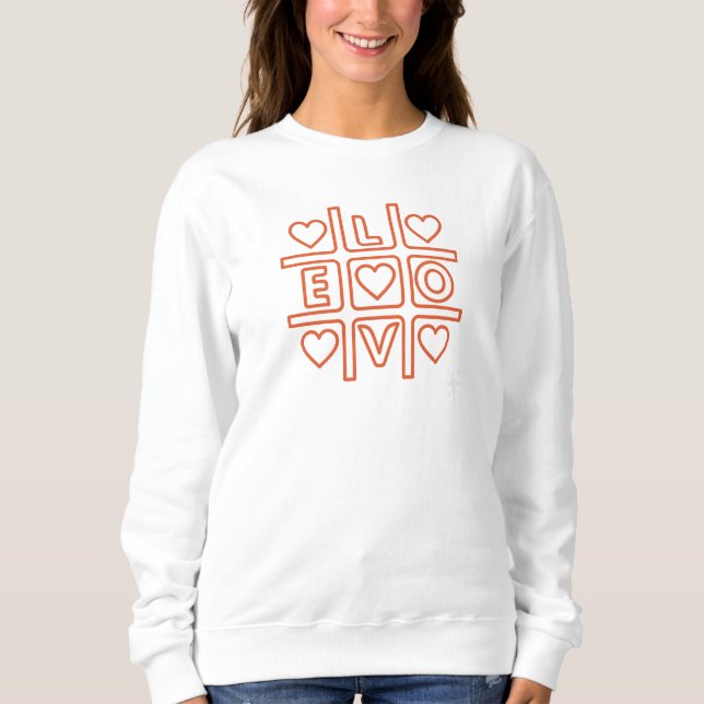 Kärlek & Comfort Valentine Day Sweatshirt T Shirt (Framsida)