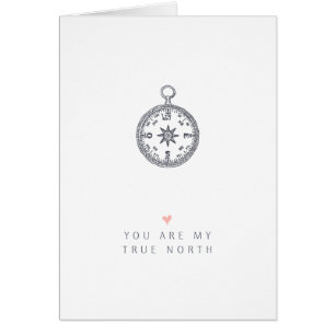 Kärlek Compass - True North Söt och enkelt kort