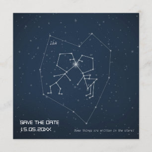 Kärlek Constellation - Bröllop spara datum Datumet