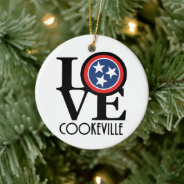 KÄRLEK Cookeville Tennessee Julgransprydnad Keramik