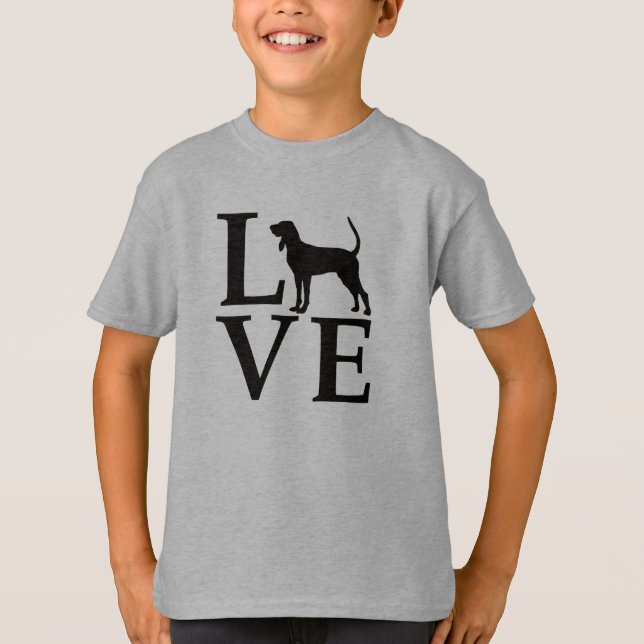 Kärlek Coonhounds T Shirt (Framsida)