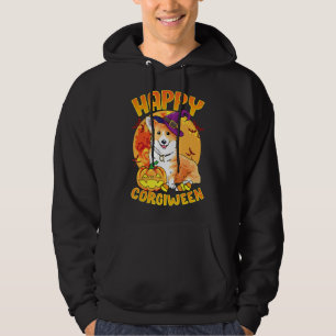 Kärlek Corgi Hund Halloween Candy Pumpkin Cute Fun Hoodie