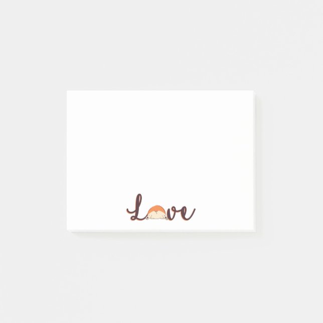 Kärlek Corgi Post-it Block (Framsida)