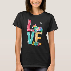 Kärlek Corgi Tie Dye Rainbow Corgi T Shirt