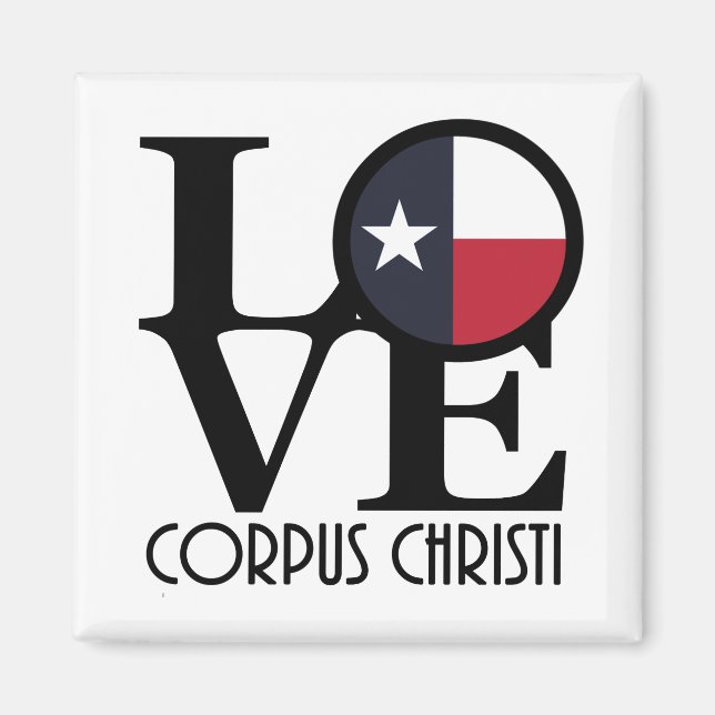 KÄRLEK Corpus Christi Texas Magnet (Framsidan)