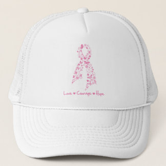 Kärlek Courage Hope Butterfly - Breast Cancer 2 Truckerkeps