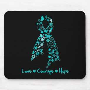 Kärlek Courage Hope Butterfly - Ovarian Cancer Musmatta