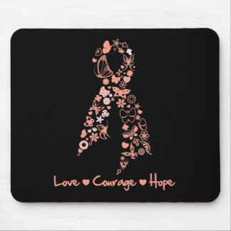 Kärlek Courage Hope Butterfly - Uterine Cancer Musmatta