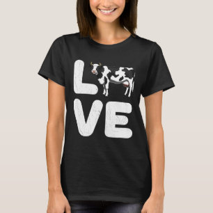 Kärlek Cow Dairy Farmer Farm Animal Premium T Shirt