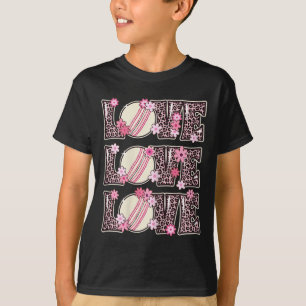 Kärlek Cricket Älskare Outfit Kvinnor Tonårstjejer T Shirt