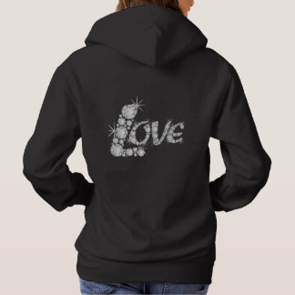 Kärlek Crystal Hoodie T Shirt