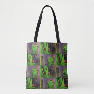 KÄRLEK Cthulhu Repeat Tote Tygkasse