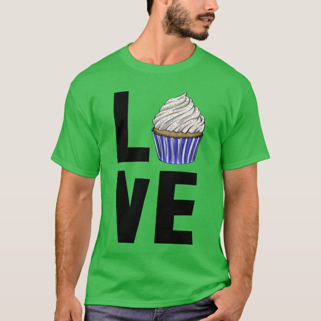 Kärlek Cupcake familj T Shirt (Framsida)