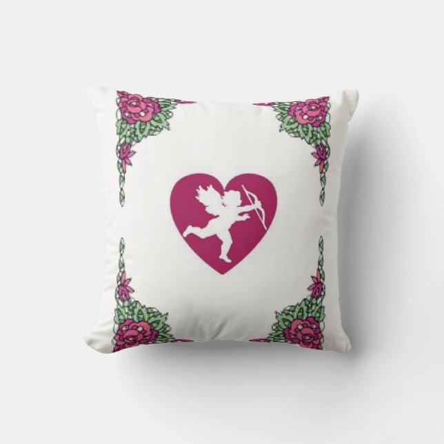 Kärlek Cupid Valentine Pillow Kudde (Framsida)