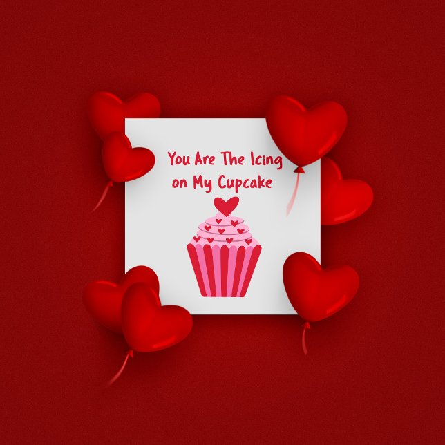 Kärlek Cupkaka Valentines day Hälsning Kort (Skapare uppladdad)