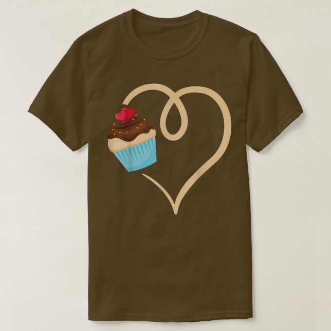 Kärlek Cuptårta Baking Baker Cuptårta Cooking Nove T Shirt (Design framsida)