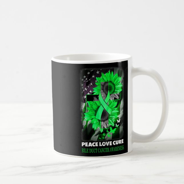 Kärlek Cura Gallgångscancer Medvetenhet Solros  Kaffemugg (Höger)