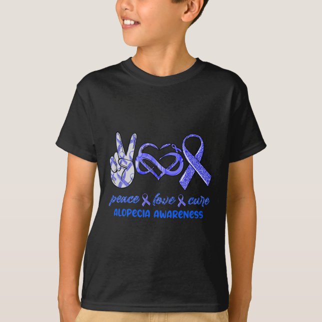 Kärlek Cure Alopecia Awareness T Shirt (Framsida)