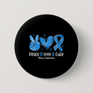 Kärlek Cure Blue Ribbon Ataxi Awareness Knapp