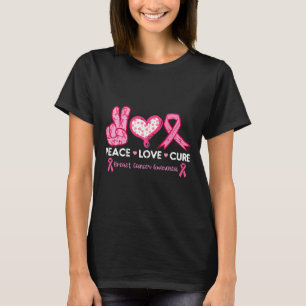 Kärlek Cure Breast Cancer Awareness Fight Survivor T Shirt