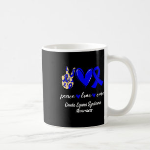 Kärlek Cure Cauda Equina Syndrome Blue Awareness Kaffemugg