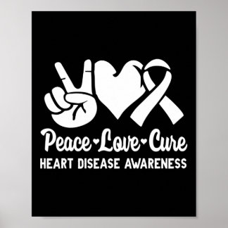 Kärlek Cure Go Red American Heart Disease Awarenes Poster