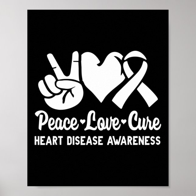 Kärlek Cure Go Red American Heart Disease Awarenes Poster (Framsidan)