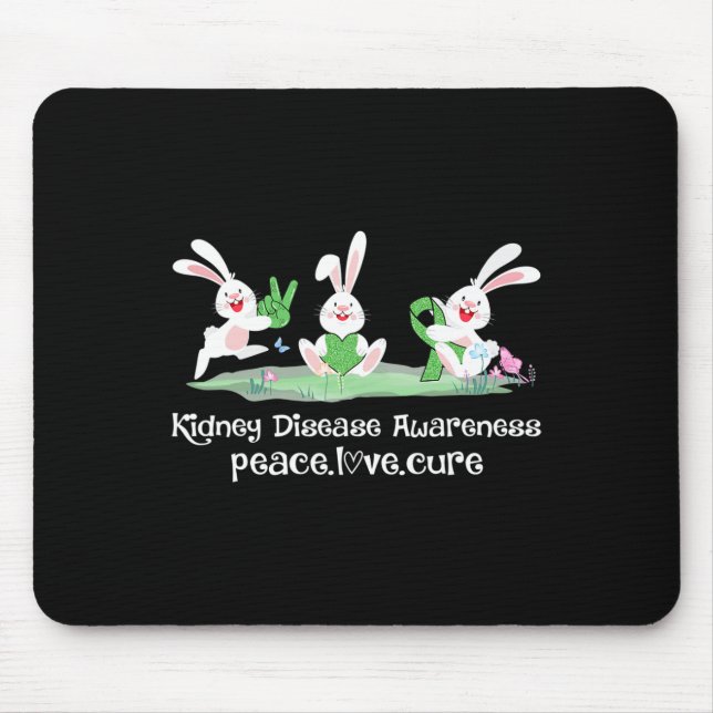 Kärlek Cure Grönt Ribbon Kidney Disease Awareness  Musmatta (Framsidan)